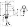 Смеситель для умывальника Hansgrohe Tecturis S 110, без донного клапана, матовый черный, 73311670