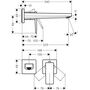 Смеситель настенный для раковины Hansgrohe Metropol, излив 225 мм, 32526340
