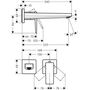 Смеситель настенный для раковины Hansgrohe Metropol, излив 225 мм, 32526670
