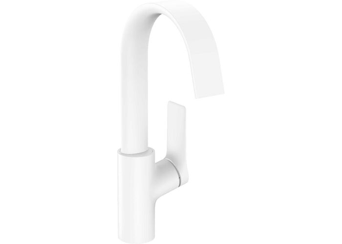 Смеситель поворотный Hansgrohe Vivenis 210, без донного клапана, матовый белый, 75032700