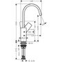 Смеситель поворотный Hansgrohe Vivenis 210, без донного клапана, матовый белый, 75032700