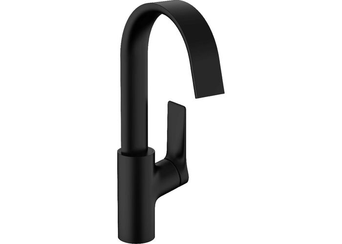 Смеситель поворотный Hansgrohe Vivenis 210, с донным клапаном, черный матовый, 75030670