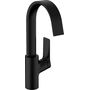 Смеситель поворотный Hansgrohe Vivenis 210, с донным клапаном, черный матовый, 75030670