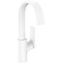 Смеситель поворотный Hansgrohe Vivenis 210, с донным клапаном, матовый белый, 75030700