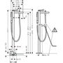 Смеситель для ванны Hansgrohe Finoris, напольный, хром, 76445000