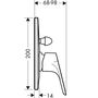 Смеситель для ванны Hansgrohe Focus, однорычажный, СМ, 31947000