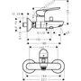 Смеситель для ванны Hansgrohe Logis E, однорычажный, 71403000