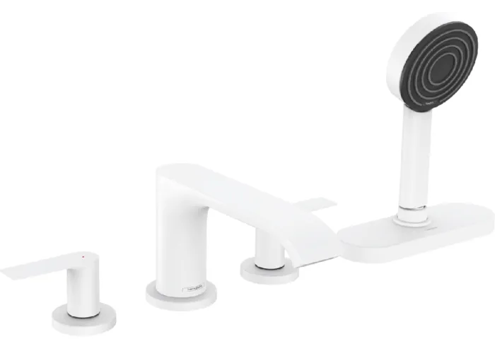 Смеситель на борт ванны Hansgrohe Vivenis, sBox, матовый белый, 75444700
