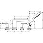 Смеситель на край ванны Hansgrohe Talis Е, 4 отверстия, 71748140