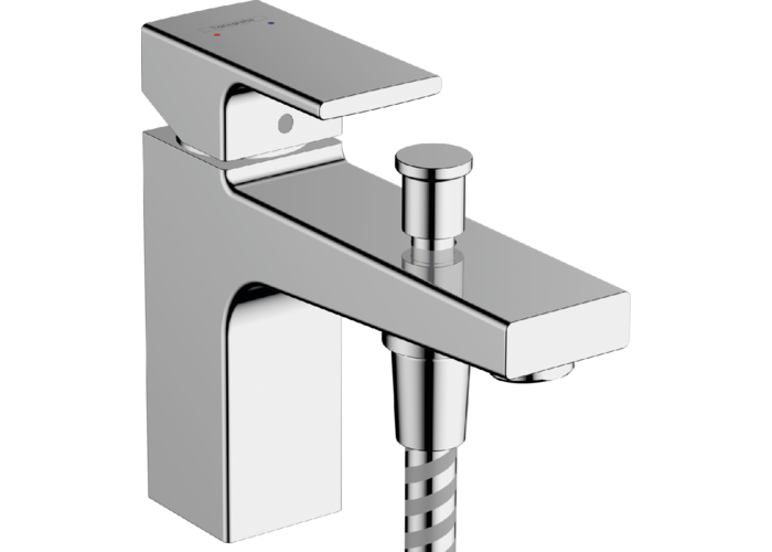 Смеситель на край ванны Hansgrohe Vernis Shape, 2 отверстия, матовый черный, 71464000