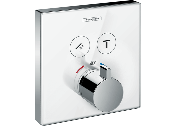 Термостат Hansgrohe ShowerSelect, 2 потребителя, стеклянный, 15738400