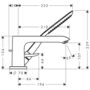 Врезной смеситель для ванны Hansgrohe Metris, 4 отверстия, 31190000