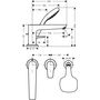 Врезной смеситель для ванны Hansgrohe Talis E, 3 отверстия, 71731000