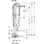 Смеситель для ванны Hansgrohe Metropol, напольный, 32532340