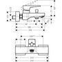 Смеситель для ванны Hansgrohe Metropol, ВМ, 32540700
