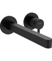 Смеситель Hansgrohe Finoris, настенный, с изливом 225 мм, черный матовый, 76050670