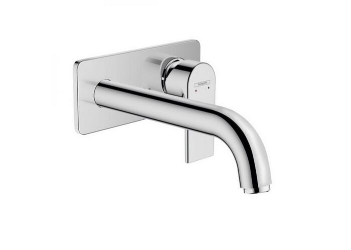 Смеситель для раковиныHansgrohe Vernis Shape, настенный, излив 20,4 см, хром, 71578000