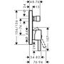 Смеситель для ванны Hansgrohe Finoris, черный матовый, 76415670