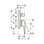 Смеситель для ванны Hansgrohe Metropol, однорычажный, 32546000