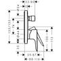 Смеситель для ванны Hansgrohe Talis Е, CM, 71474140