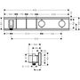 Термостат Hansgrohe RainSelect, скрытый монтаж, 2 потребителя, 15355000