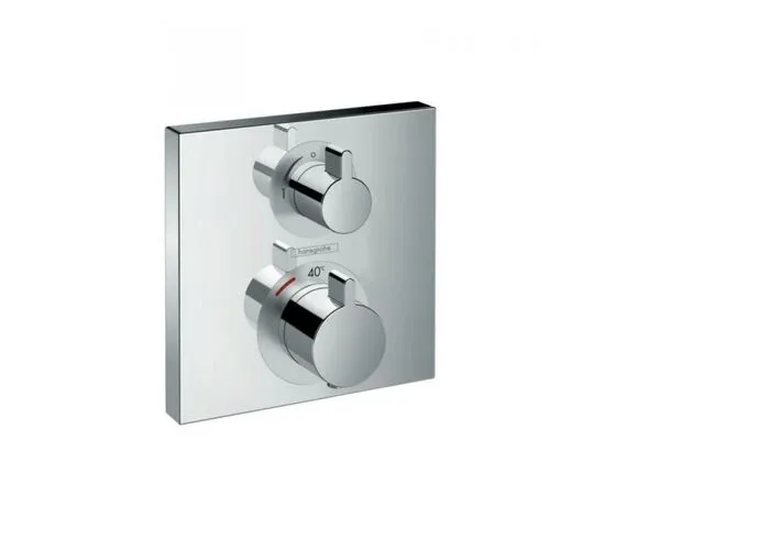 Термостат для душа Hansgrohe Ecostat Square, запорный вентиль, 15712000