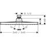 Душевая лейка для потолочного душа Hansgrohe Crometta E240, 1jet, 26726000