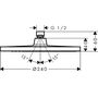 Душевая лейка для потолочного душа Hansgrohe Crometta S240, 1jet, 26723000