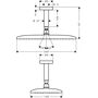 Тропический душ с потолка Hansgrohe Raindance Е Air 1jet 360, 36x19 см, 27381000