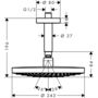 Тропический душ со стены Hansgrohe Raindance Select S240 2jet, 26467000
