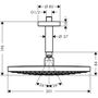 Тропический душ со стены Hansgrohe Raindance Select S300 2jet, 27337400