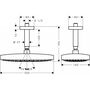 Верхний душ Hansgrohe Croma Select 180, 2jet, EcoSmart, 26528400