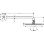 Верхний душ Hansgrohe Raindance S 240 PowderRain, держатель, 27607000