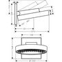 Верхний душ Hansgrohe Rainfinity 250, 1 jet, 26226000