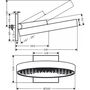 Верхний душ Hansgrohe Rainfinity 360, с креплением, золото, 26230990
