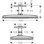 Верхний душ Hansgrohe Rainmaker Select 460, 2jet, EcoSmart, 24014400