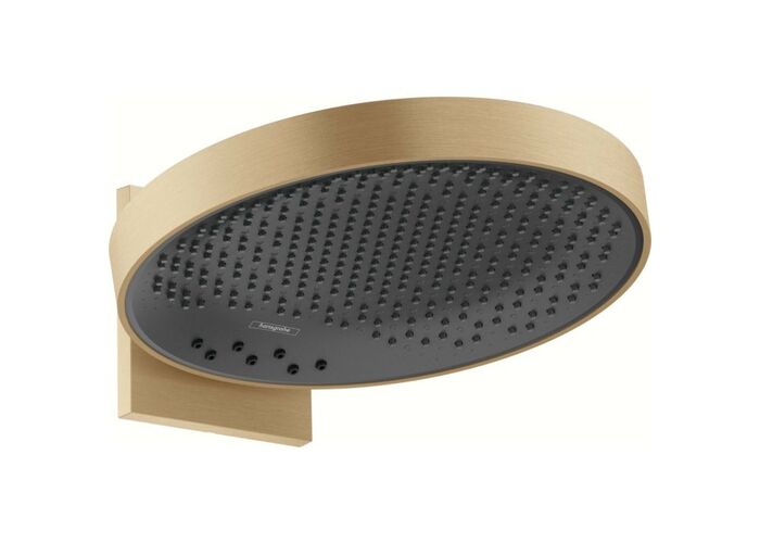 Верхний душ с настенным держателем Hansgrohe Rainfinity 360 3jet, шлифованая бронза, 26234140
