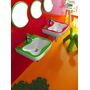 Умывальник детский Laufen Flora Kids 815031 45x41, красный/белый