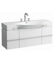 Тумба под умывальник Laufen Case 4013020754631 120х38x46 с сифоном, 2 полки, 1 ящик, белый