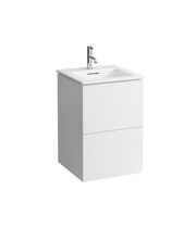 Раковина со шкафчиком KARTELL BY LAUFEN, 50x50x72,6, push-pull, белый, 8603316401041