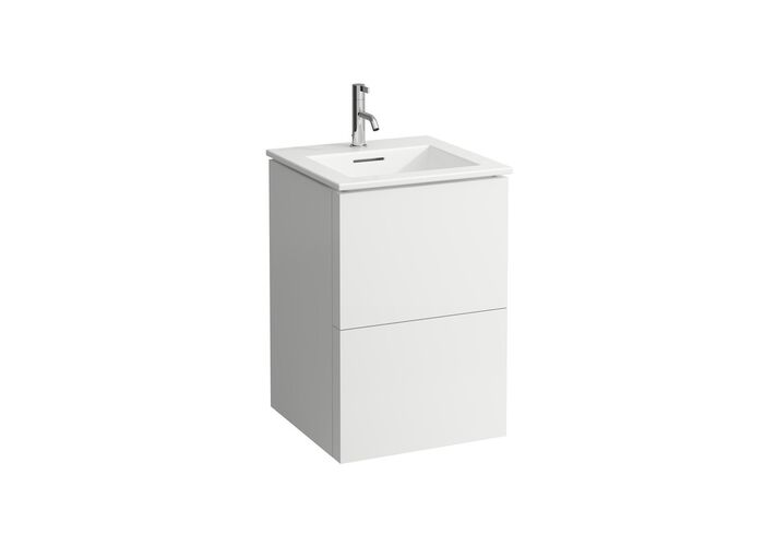 Раковина со шкафчиком KARTELL BY LAUFEN, 50x50x72,6, push-pull, белый, 8603316401041