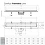 Душевой лоток Pestan Confluo Frameless Line 950 Black Glass, 13701207