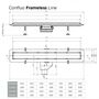 Душевой лоток Pestan Confluo Frameless Line 950 Gold, 13701225