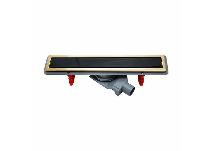 Душевой лоток Pestan Confluo Premium Black Glass Line 650 Gold, 13100097