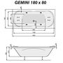 Ванна акриловая Poolspa Gemini 180x80 с ножками