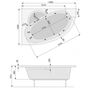 Ванна акриловая Poolspa Klio Asym 150x100 L с ножками