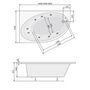 Ванна акриловая Poolspa Orbita 160x100 L с ножками