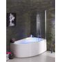 Шторка для ванны Poolspa Mistral-N 90x153 хром+транспарент