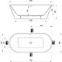 Акриловая отдельностоящая ванна Ravak Solo 178x80, черный слив, XC00100036