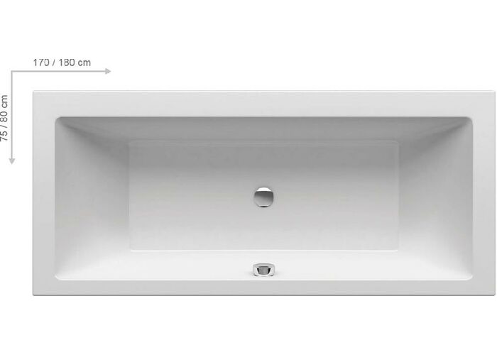 Акриловая ванна Ravak Formy 01 Slim 180x80, C881300000